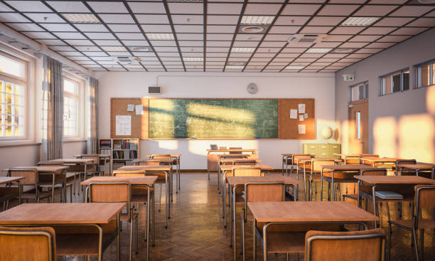 interior views of an empty japanese-style classroom. - 教育 個(gè)照片及圖片檔